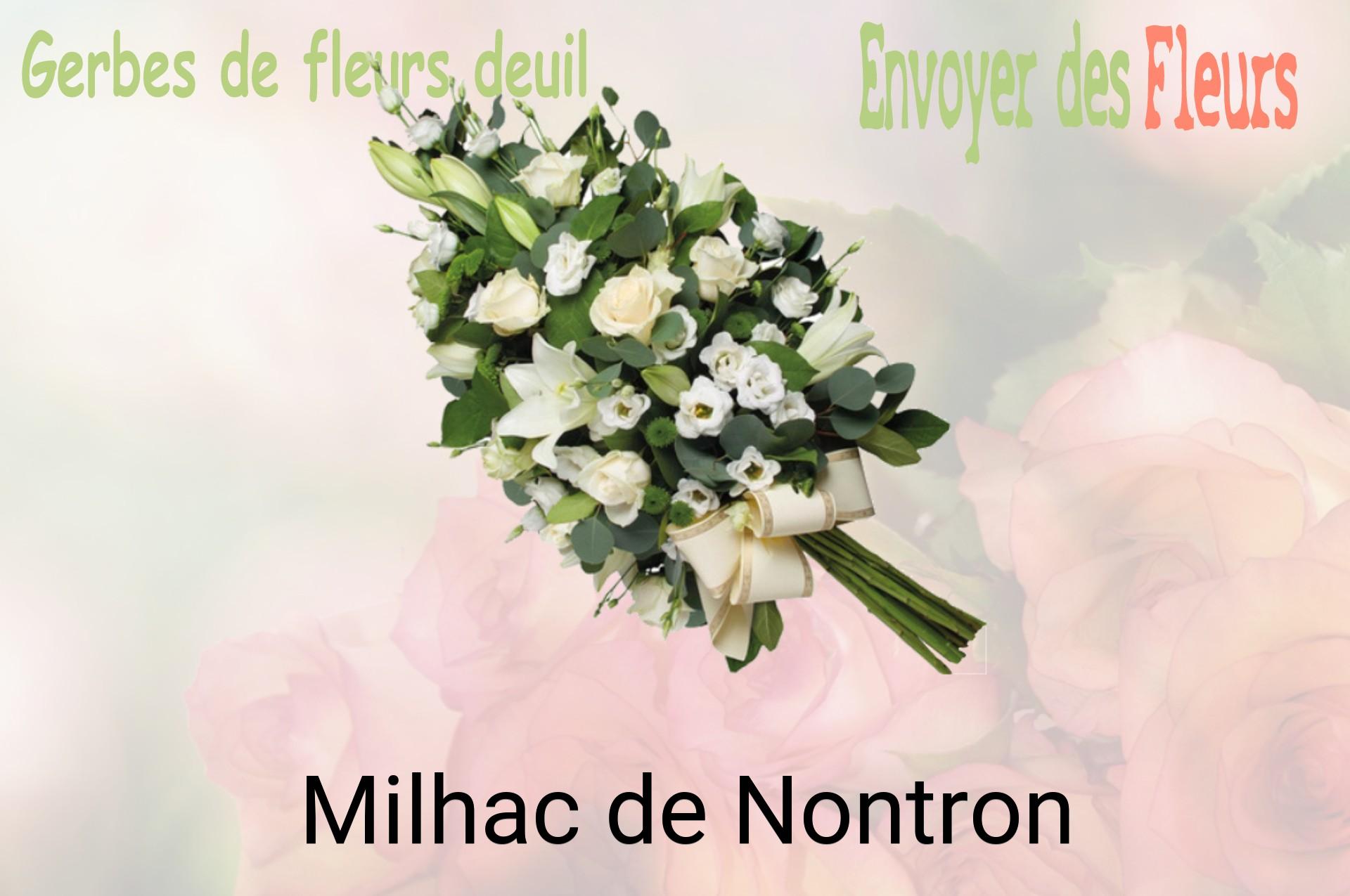 Gerbe de fleurs de deuil livrée à Milhac-de-Nontron